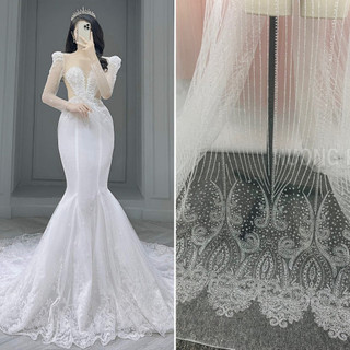 Vải kim tuyến trắng 5127