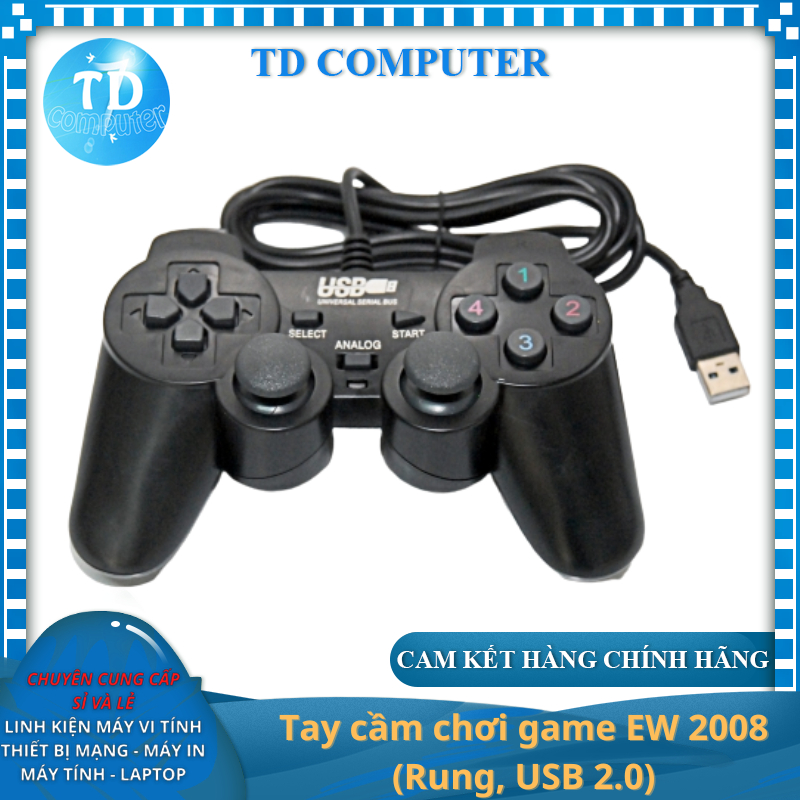 Tay cầm chơi game EW 2008 (Rung, USB 2.0) - Hãng phân phối