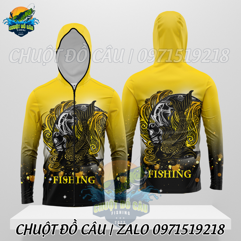 Áo khoác câu cá chống nắng KIM NGƯ vải mát