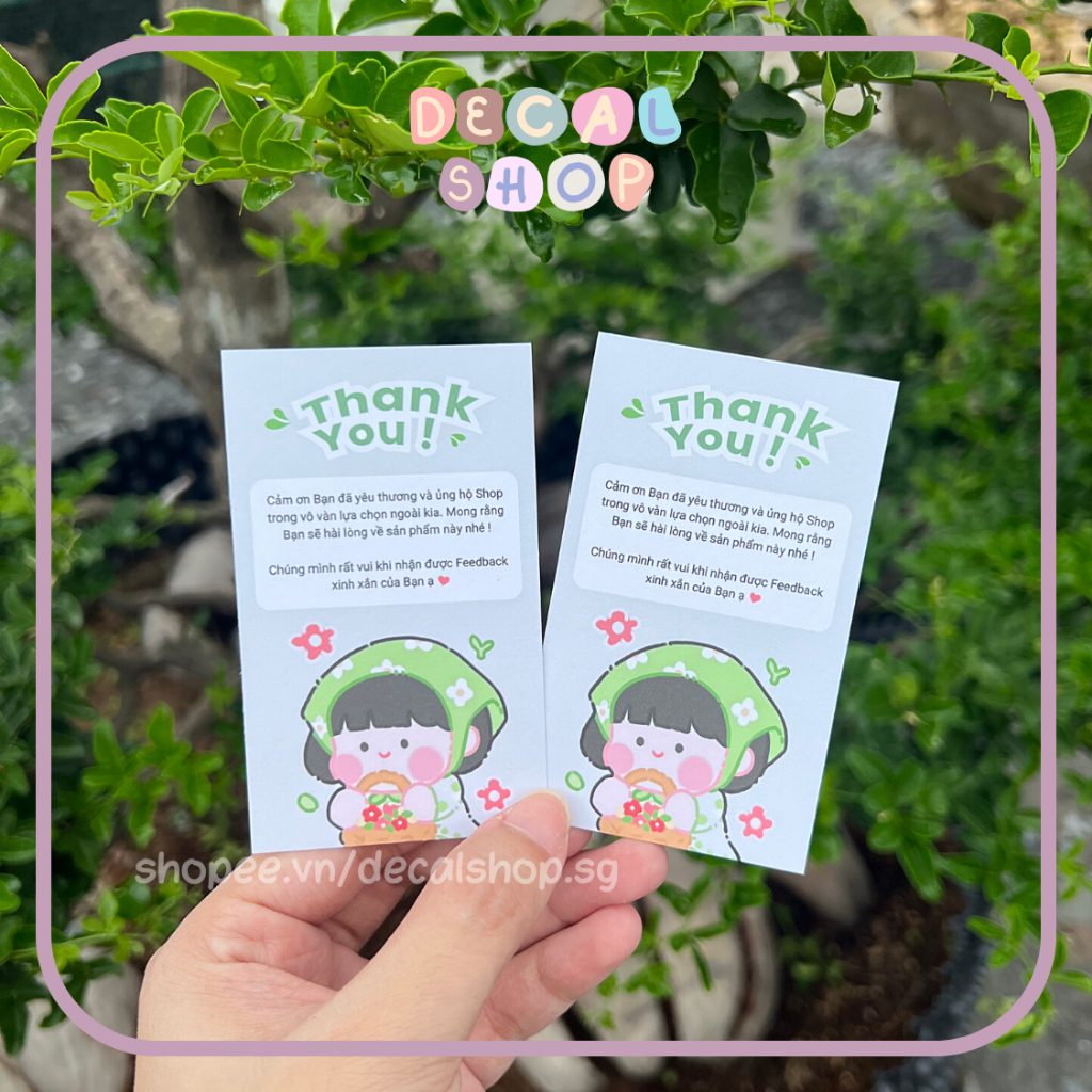 100 Tờ Cảm Ơn Khách Hàng, Thank You - In 1 Mặt - Giấy 180gsm Không Cán Màng