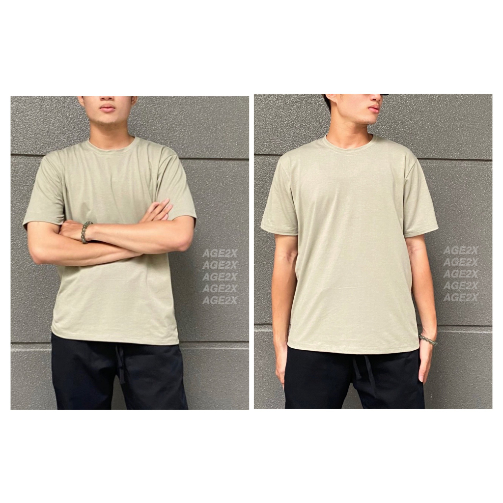 Áo thun trơn  Nam  AGE2X chất thun cotton 4 chiều, mềm mát, siêu thấm hút, không nhăn