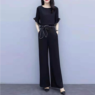 Set đồ bộ eo cao ống rộng thanh lịch Xiny D3123