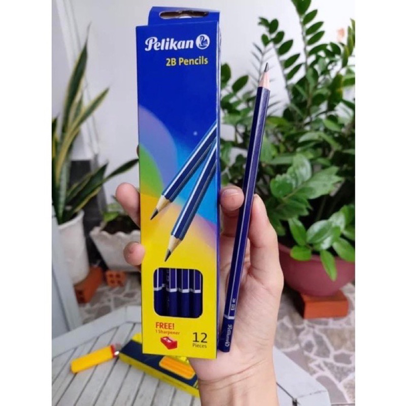 ( Hộp 12 cây ) Bút chì chuốt Pelikan Chính Hãng - Mẫu 2B Pencils kèm chuốt