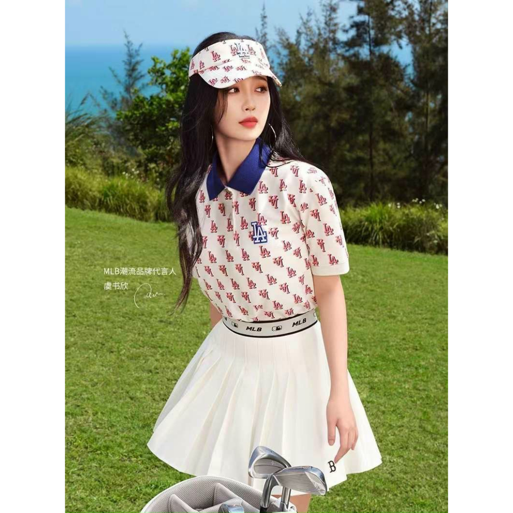 Chân váy xếp ly MLB xuất dư, chân váy thể thao tennis phong cách sporty năng động