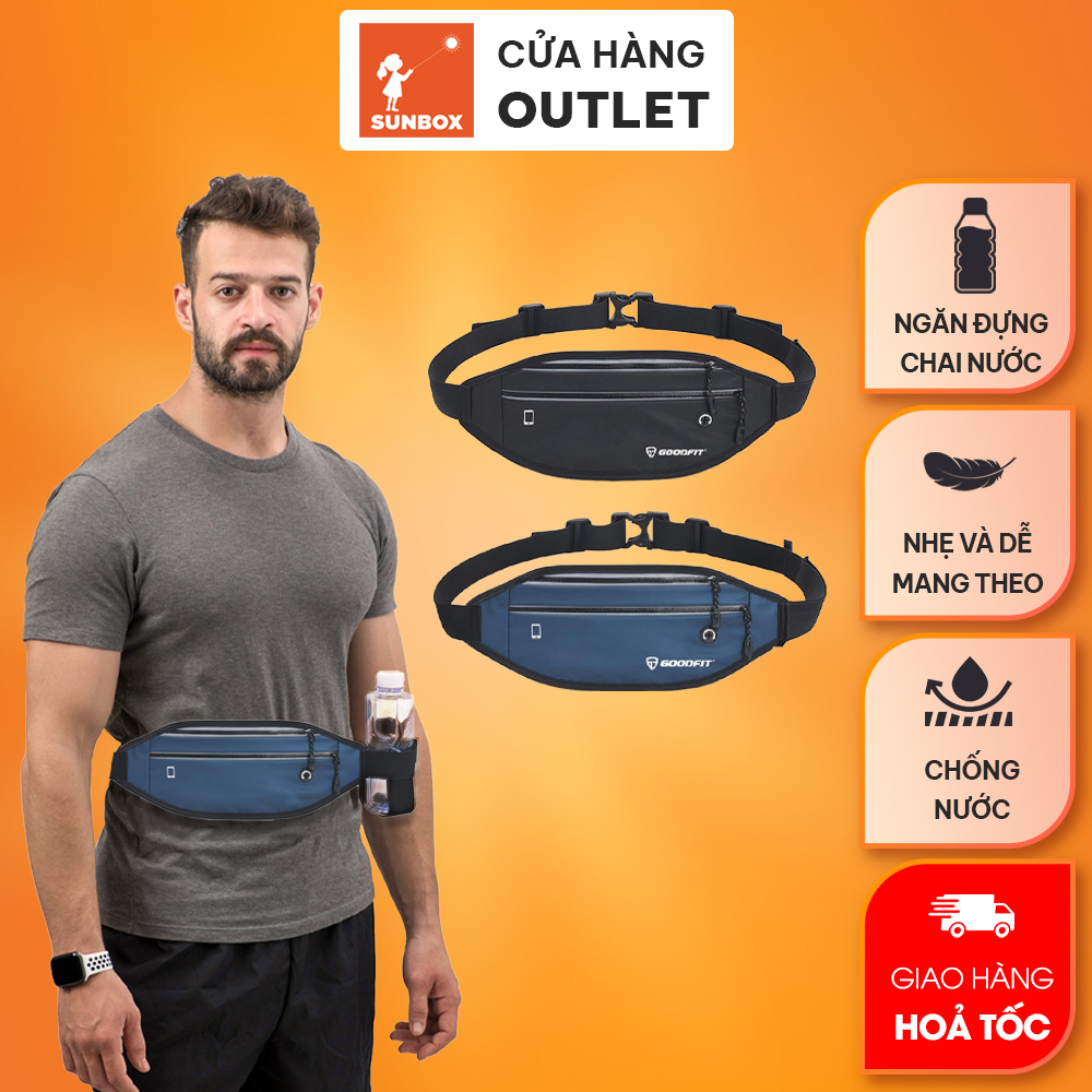 Túi đeo hông, đeo bụng, đeo chéo thể thao chạy bộ có ngăn đựng nước GoodFit GF112RB