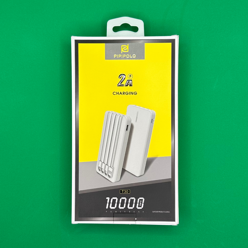 Pin Sạc Dự Phòng PIPIPOLO T30 10000mAh Tích Hợp Sẵn 4 Dây Cáp Sạc