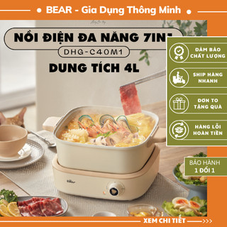 Nồi lẩu điện đa năng dung tích 4l chính hãng bear bảo hành 18 tháng