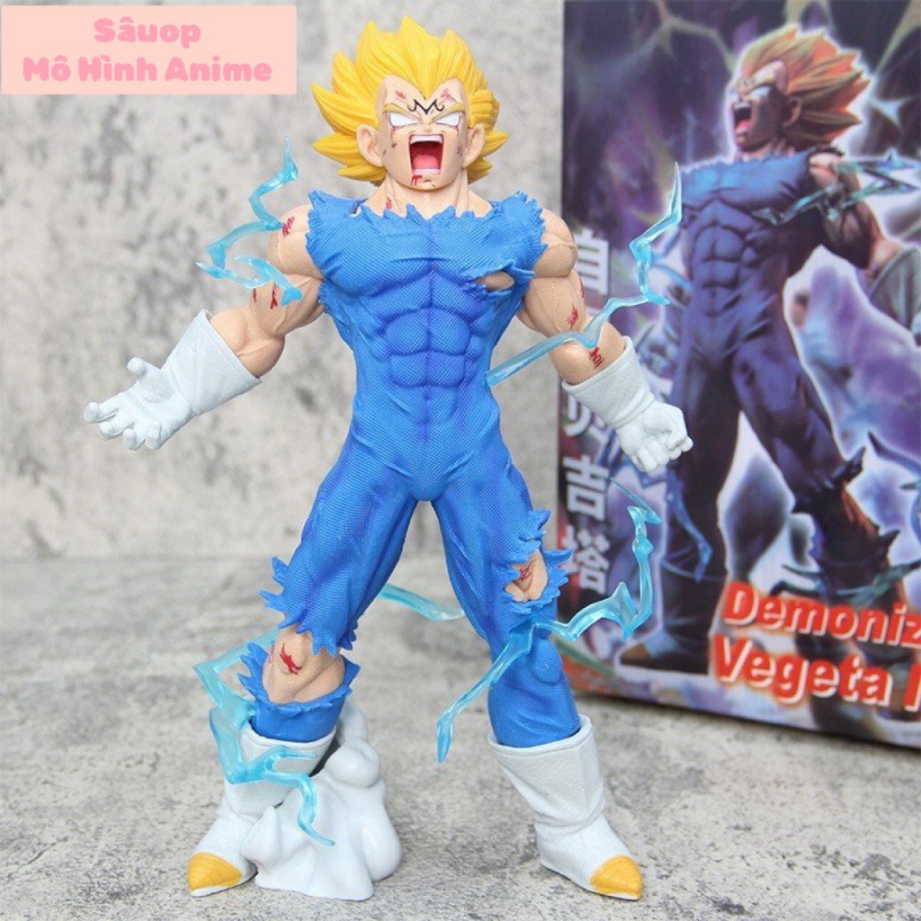 Vegeta bộc phát sức mạnh tự nổ Super Saiyan dáng đứng (Cao 27cm) (Mô hình Anime Dragon Ball)