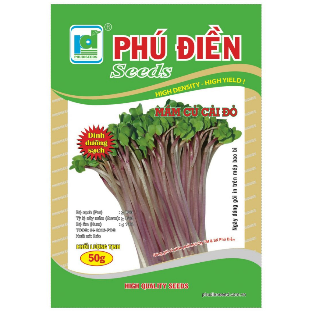 Hạt giống rau mầm củ cải đỏ