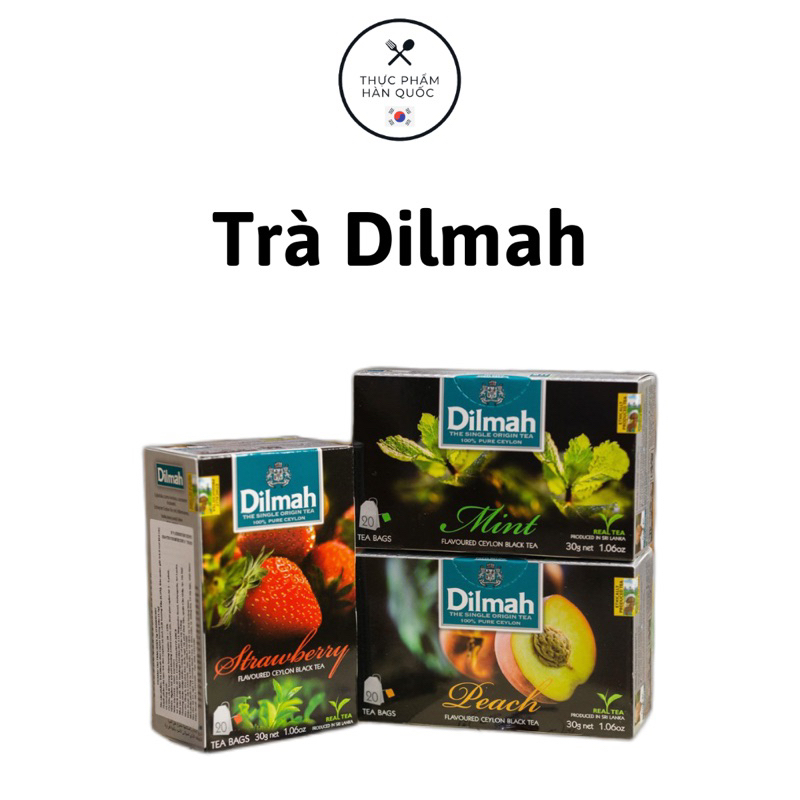 Trà Dilmah túi lọc hương Chanh, táo, đào, bạc hà 30gx20 gói