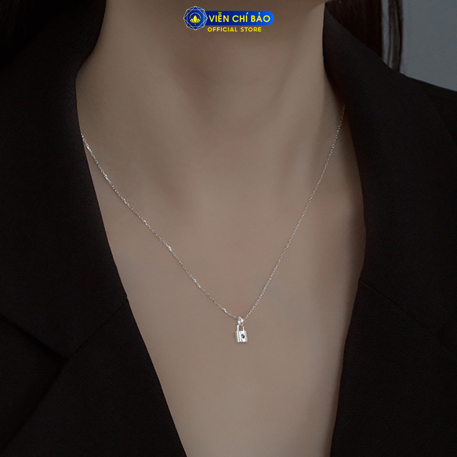Dây chuyền hình khoá chất liệu bạc 925 thời trang phụ kiện trang sức nữ Viễn Chí Bảo D400856