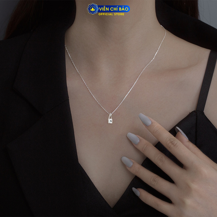 Dây chuyền hình khoá chất liệu bạc 925 thời trang phụ kiện trang sức nữ Viễn Chí Bảo D400856