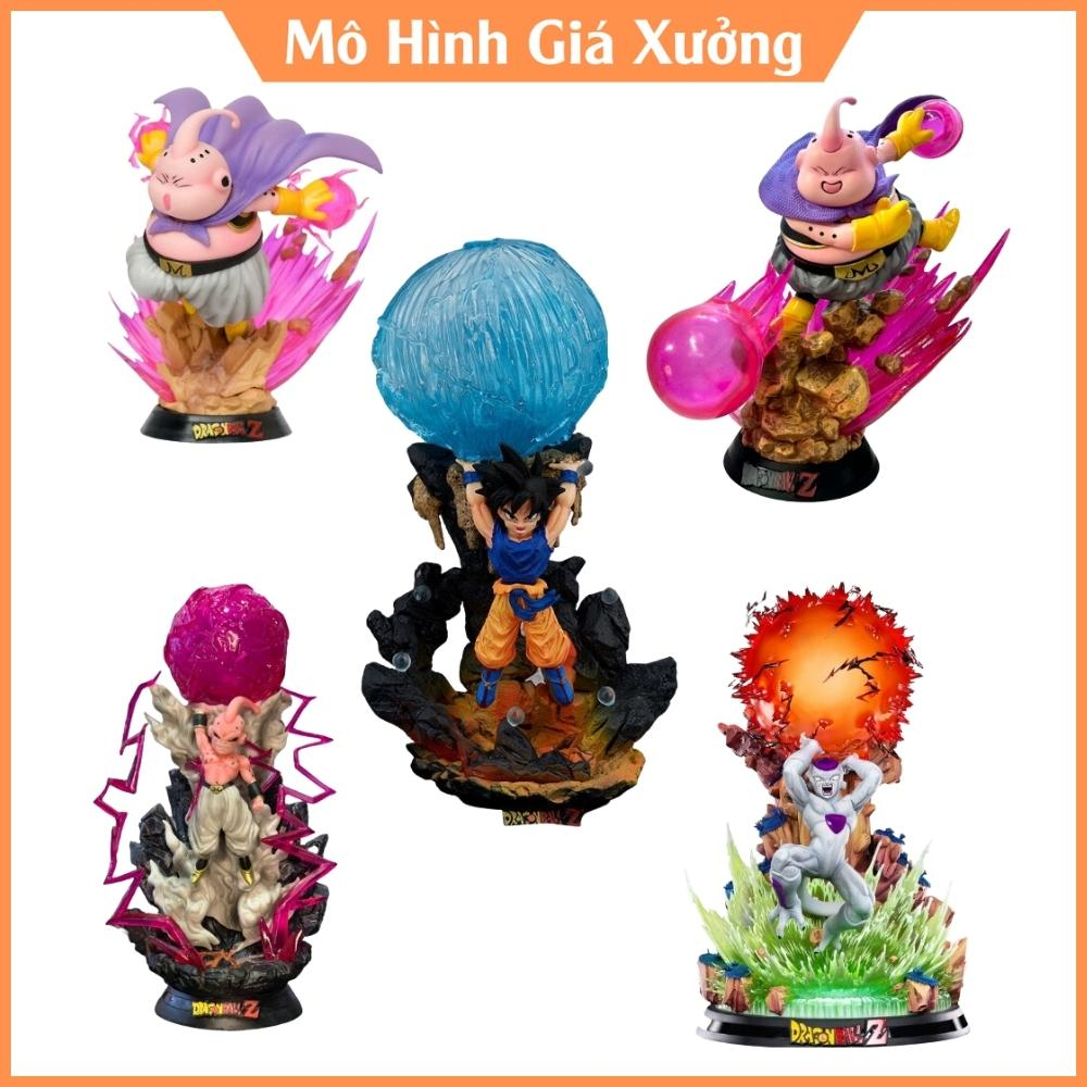 Mô hình Dragon Ball -  Mabu Béo Mabu Gầy Fide  Goku Nâng Cầu Có Led - Cao 21cm figure dragon ball , mô hình giá xưởng