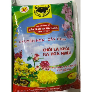 Ch - 1kg phân bón đầu trâu đa năng 3 màu npk 17-12-7+te chuyên dùng cây cảnh, rau màu.