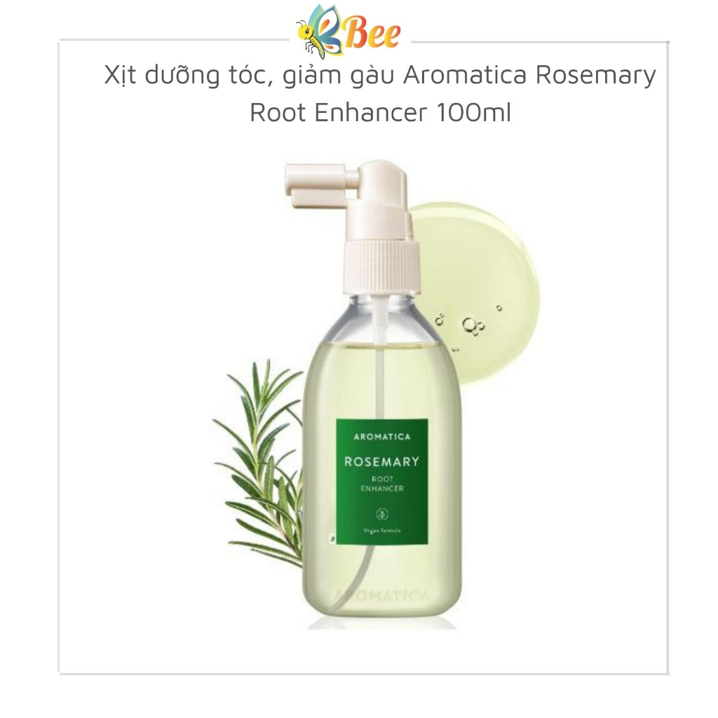 Xịt dưỡng tóc, giảm gàu Aromatica Rosemary Root Enhancer 100ml