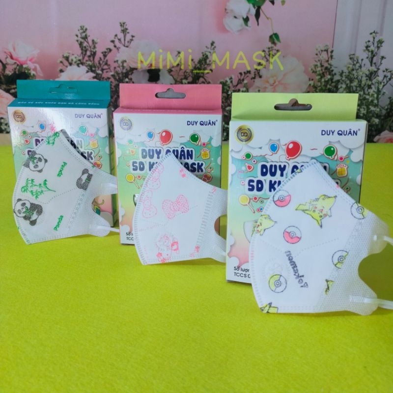 Khẩu trang trẻ em 5D BẢO CHÂU, Khẩu trang cho bé trai và bé gái từ sơ sinh đến 10 tuổi