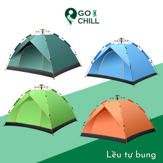 Lều cắm trại dã ngoại tự bung 2 lớp dày dặn chống mưa gấp gọn cho gia đình 3-4 người