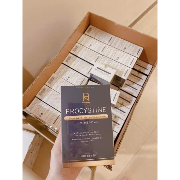 Procystine Viên uống giảm mụn trắng da, đẹp tóc móng Hộp 60 viên Mẫu mới nhất