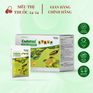 [ Hộp 30 gói ] Siro ho Codatux Syrup ⚡ CAM KẾT CHÍNH HÃNG ⚡ Siro uống hỗ trợ giảm ho, long đờm, đau họng hiệu quả