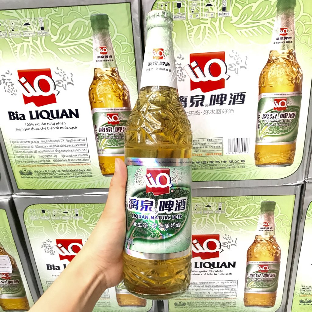 Thùng 12 chai bia LIQUAN xanh---------quyh hoa shop------