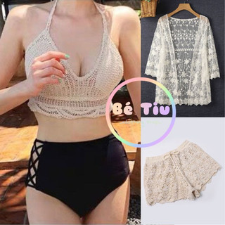 Set Bikini 3 Món Có Bán Rời Đồ Bơi Nữ Len Móc Hottrend 2023 Freesize Bra Dây Cột Đi Biển Mùa Hè (19)