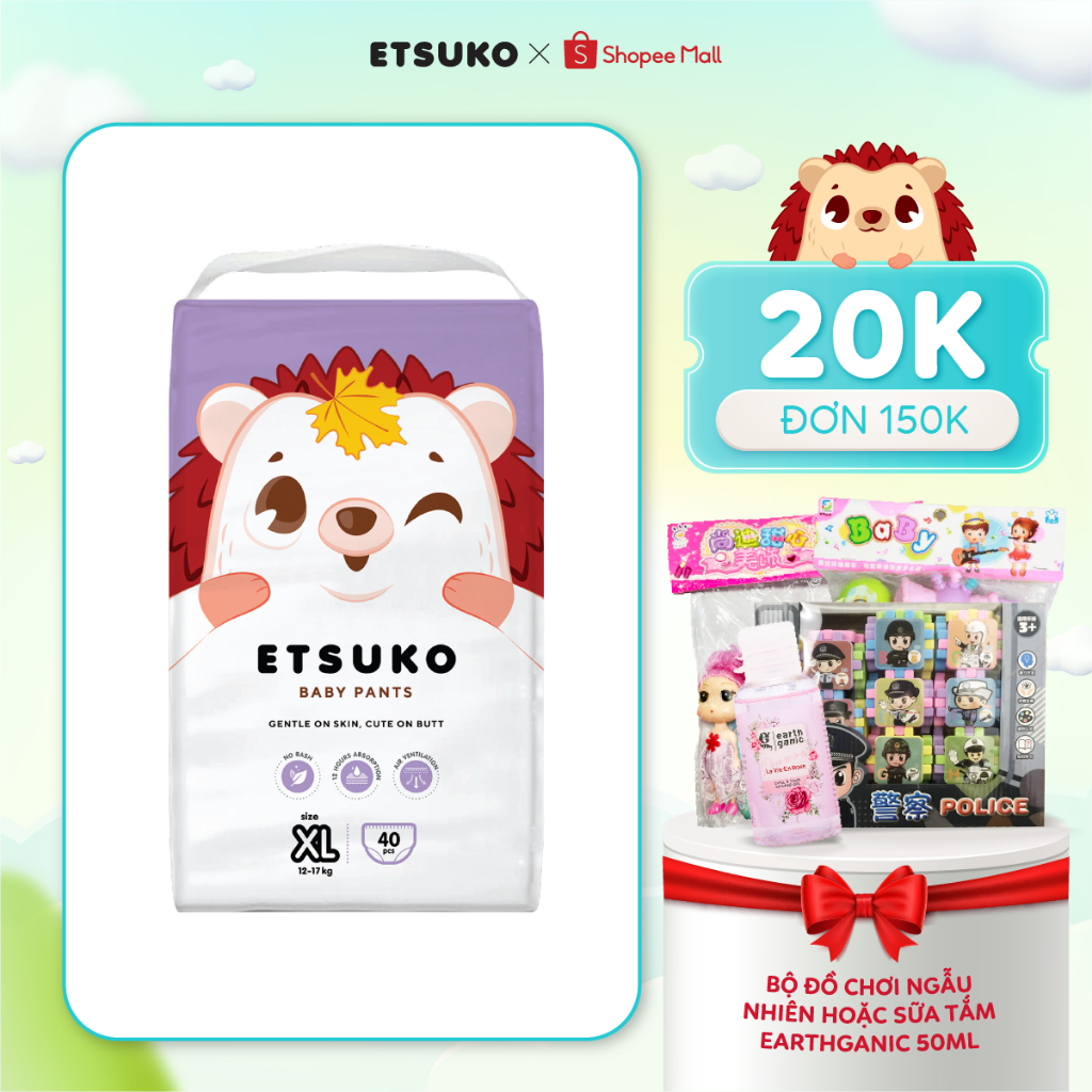 Tã quần ETSUKO size XL 40 pcs