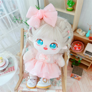 Outfit doll 20cm váy hồng thanh lịch