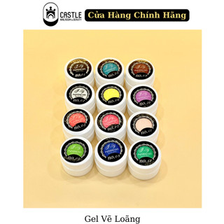 Set Gel Vẽ Móng 12 Màu Loãng