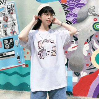 Áo Thun Meow Lười Meow Bánh Mì Meow Bom Nam Nữ Unisex Form To Oversized