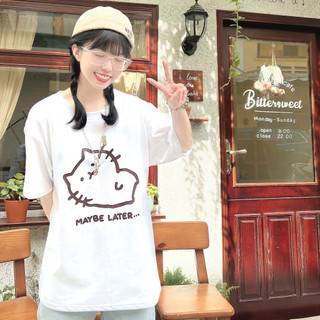 Áo Thun Meow Lười Meow Bánh Mì Meow Bom Nam Nữ Unisex Form To Oversized