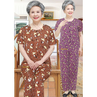 Đồ bà già,đồ bộ trung niên mặc nhà ngắn tay nhiều họa tiết đẹp dành cho người lớn tuổi,chất vải thun atiway loại1