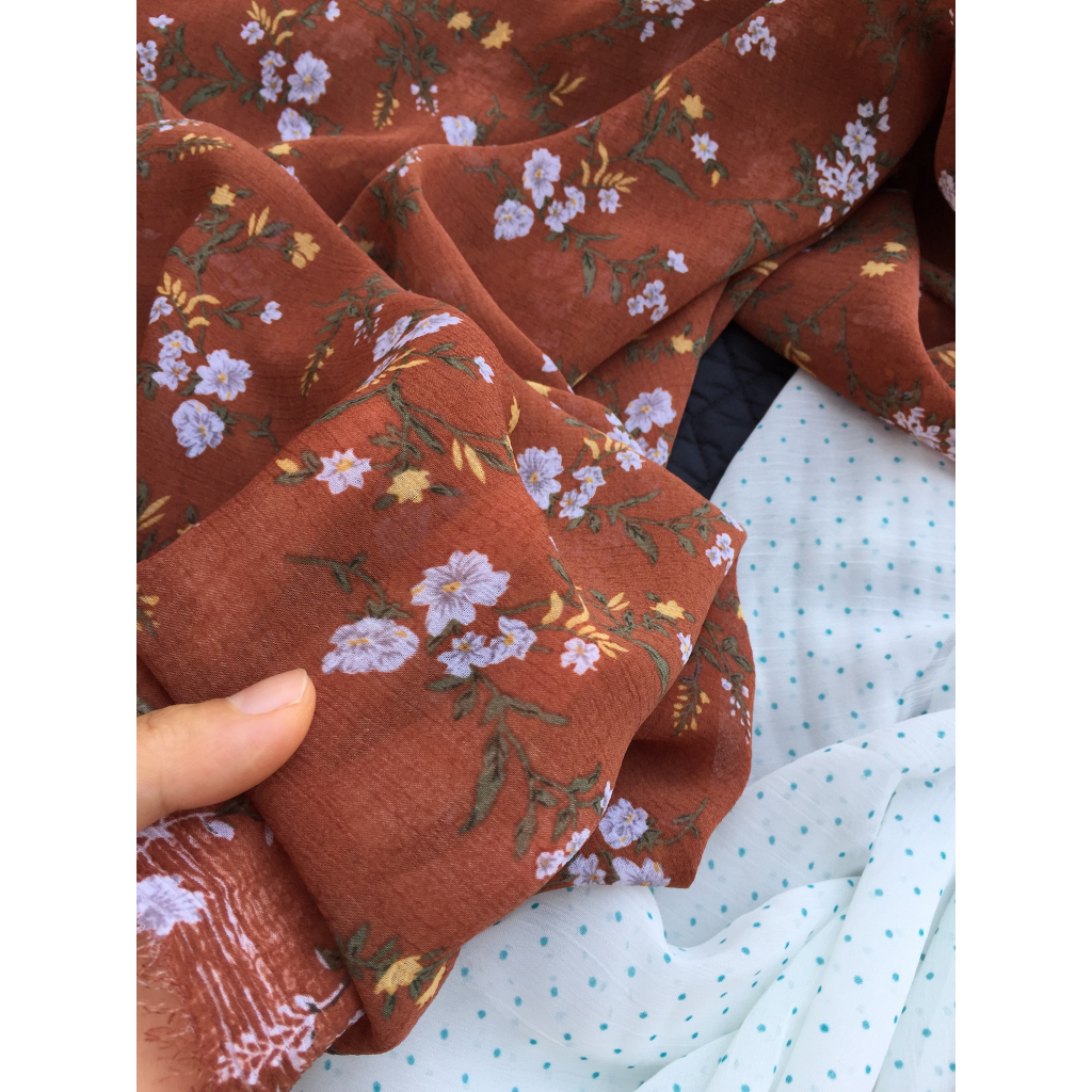 ❤️❤️❤️Voan chiffon hoa nhí