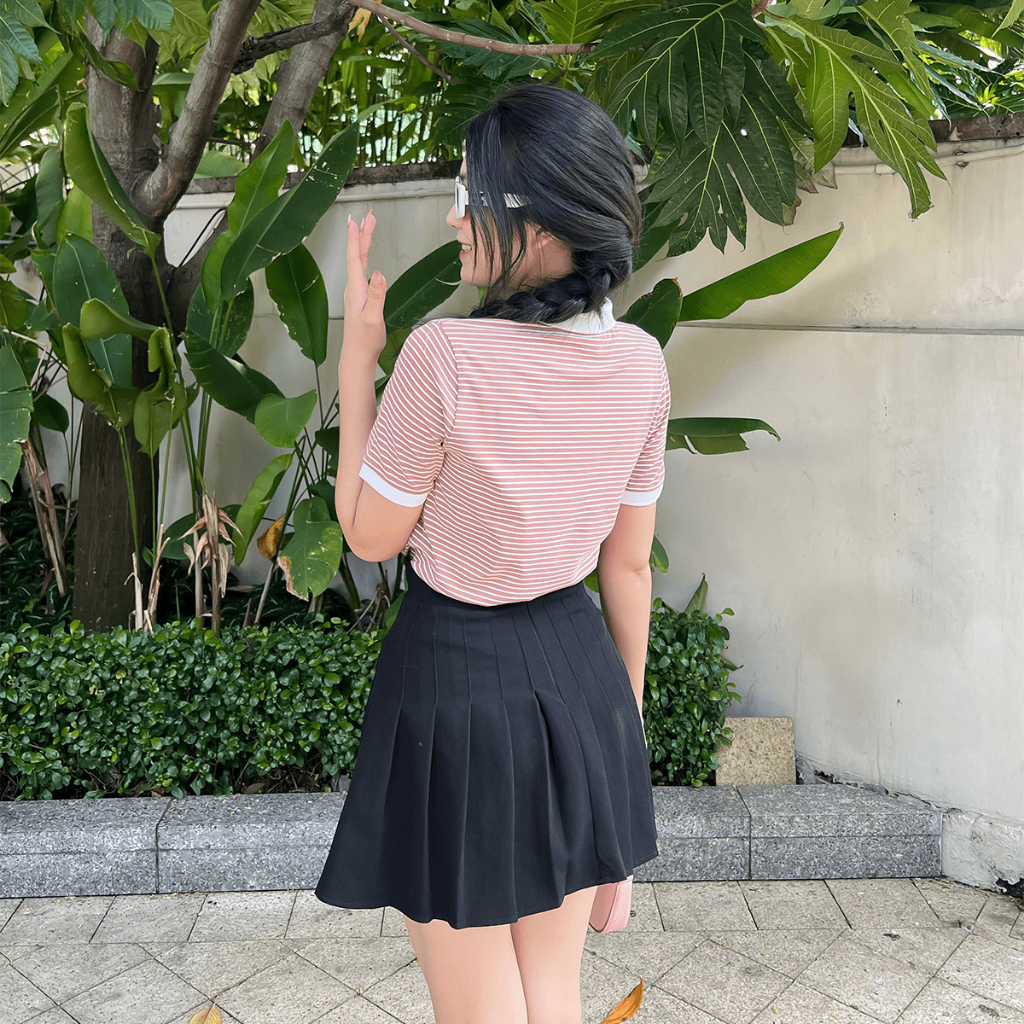 Áo Thun polo nữ TOLI cổ phối trẻ trung, dáng ôm nhẹ, vải Cotton mềm mịn,chính hãng cao cấp [S85]