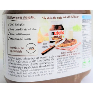 (hộp nhỏ NUTELLA 200g) BƠ HẠT PHỈ CA CAO PHẾT BÁNH MÌ Hazelnut Spread with Cocoa