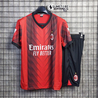 Áo ac milan jp 2023 - đồ đá banh nam nữ thun lạnh