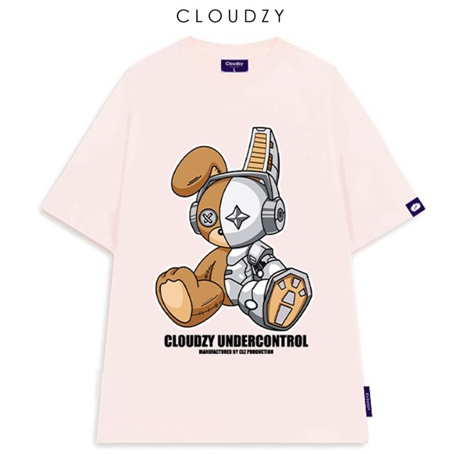 Áo thun nữ nam unisex tay lỡ phông local brand form rộng teen cổ tròn oversize cotton màu đen trắng tee CLOUDZY CONTROL