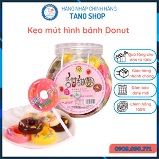 Kẹo mút hình bánh Donut xinh xắn - Hongkong, ăn vặt ngon rẻ TaNo