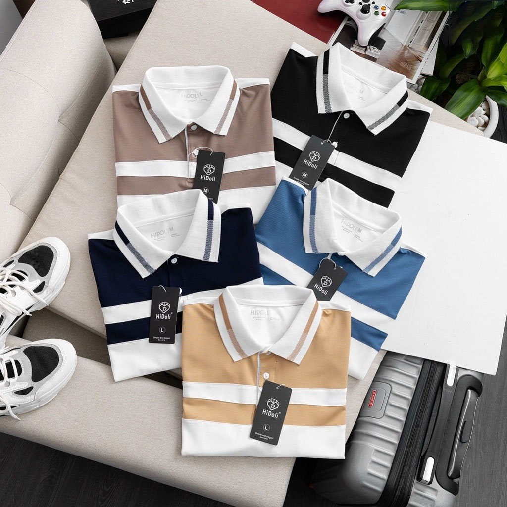 Áo polo nam hoạ tiết phối màu trẻ trung, Áo thun nam chất vải cotton co giãn mềm mịn - Fashion Fury