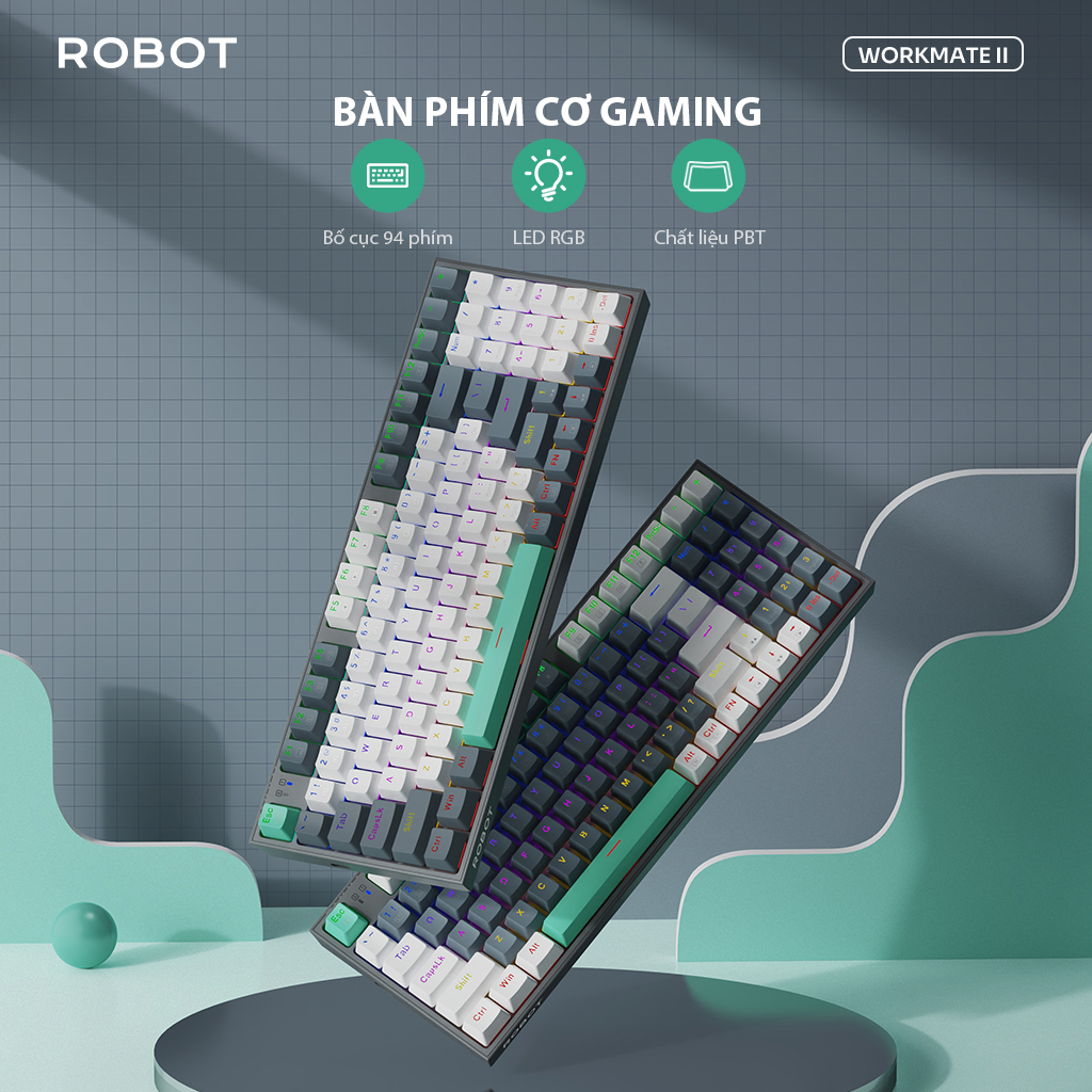 Bàn Phím Cơ Gaming ROBOT WORKMATE II Thiết Kế Nhỏ Gọn