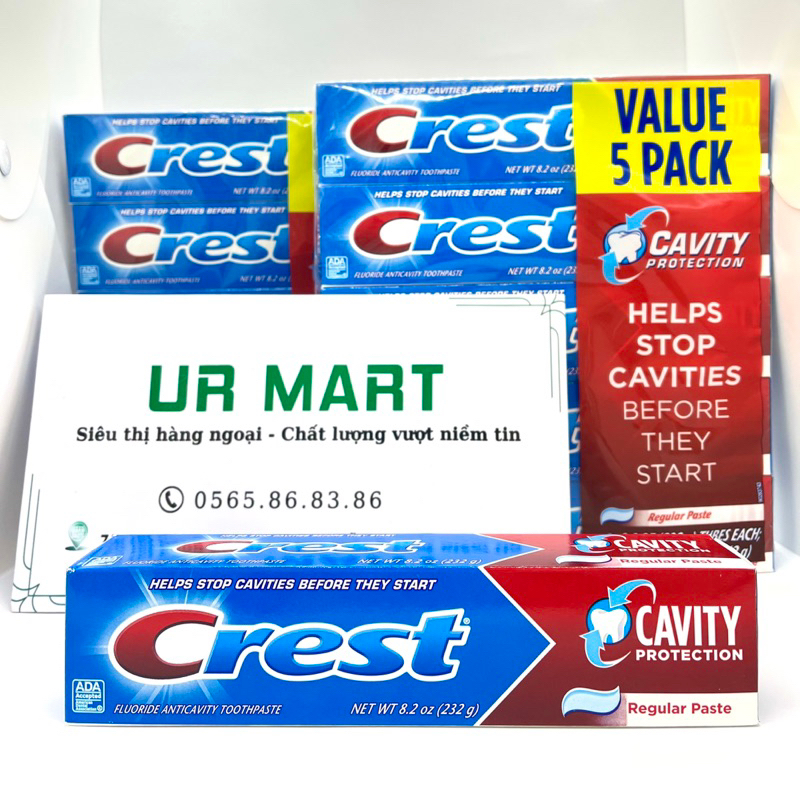 Nhập Khẩu Mỹ ( Date 2025 ) Kem Đánh Răng Crest Cavity Protection 232G