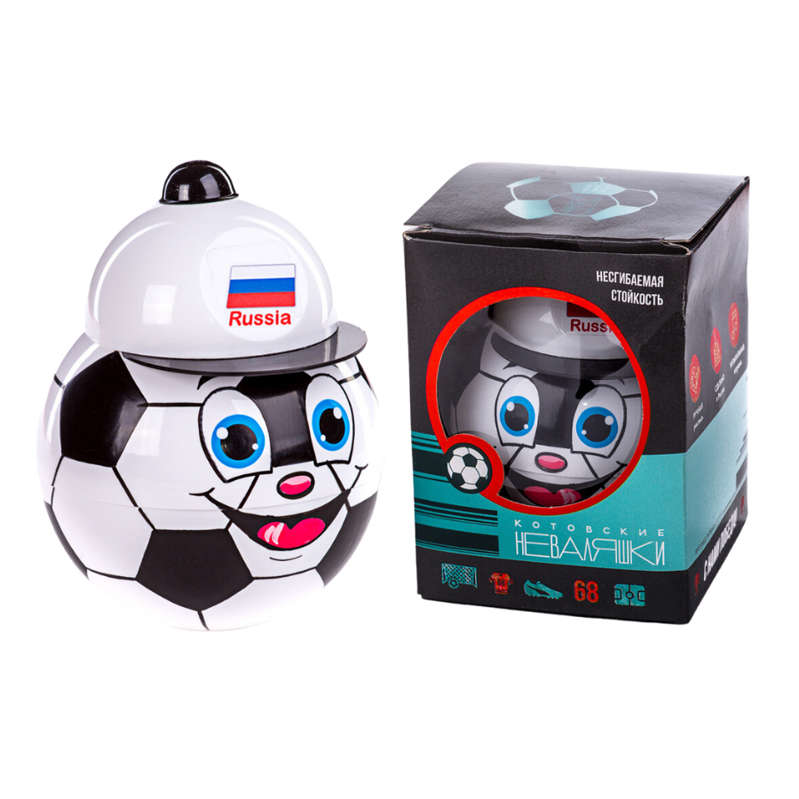 Lật Đật Nga hình quả bóng đội mũ, cao 12cm, rộng 9