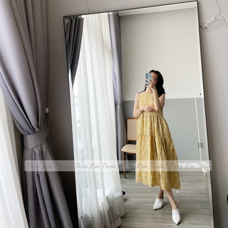 VÁY VÀNG HOA TRẮNG