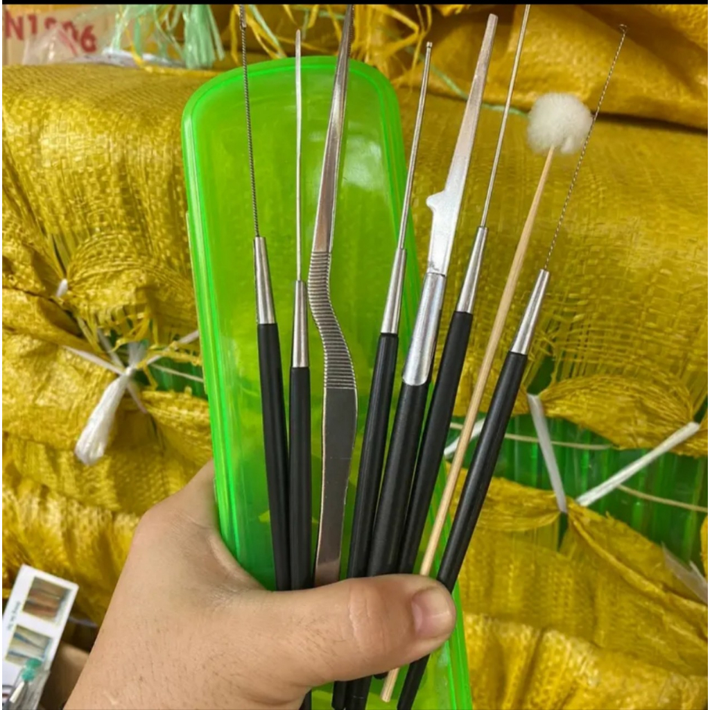 Hộp lấy ráy tai thanh sơn 8 món cán nhựa