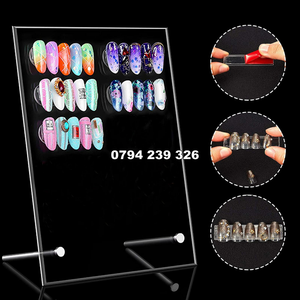 Bảng mica acrylic trưng bày mẫu móng, bảng trưng bày mẫu nail
