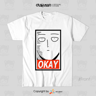 Áo thun One Punch Man Saitama Ok Face ngắn tay