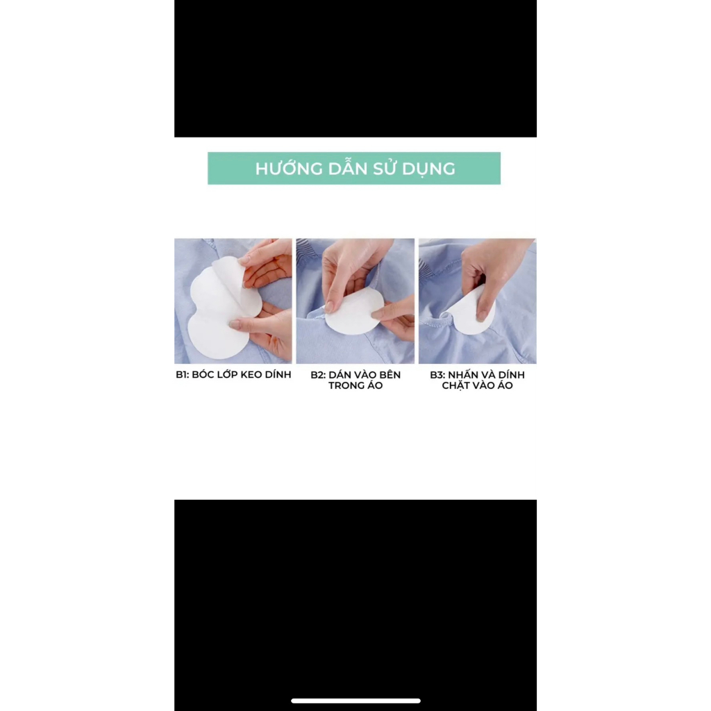 Set 50 miếng dán thấm mồ hôi nách