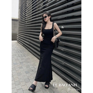 Đầm 2 dây lụa nhúng đuôi cá ( thun lụa ) K4770 - CAROTSHOP