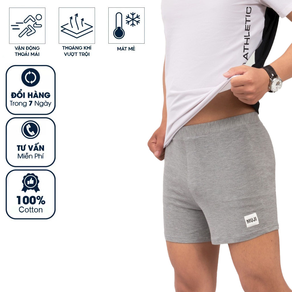 Quần đùi nam cotton mặc nhà hàng VNXK Vinstore 1MJ, quần đùi ngủ chất cotton 100% co giãn, siêu mềm, siêu thoáng mát