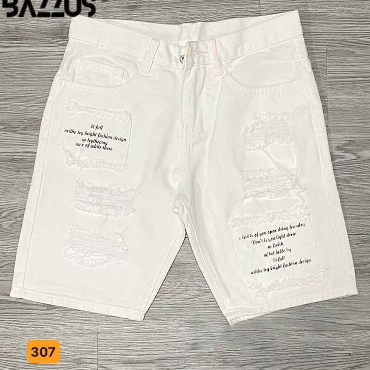 Quần short jean nam xước chất bò - quần short demin lửng nam co giãn thời trang cao cấp Pn_shop90 ms255
