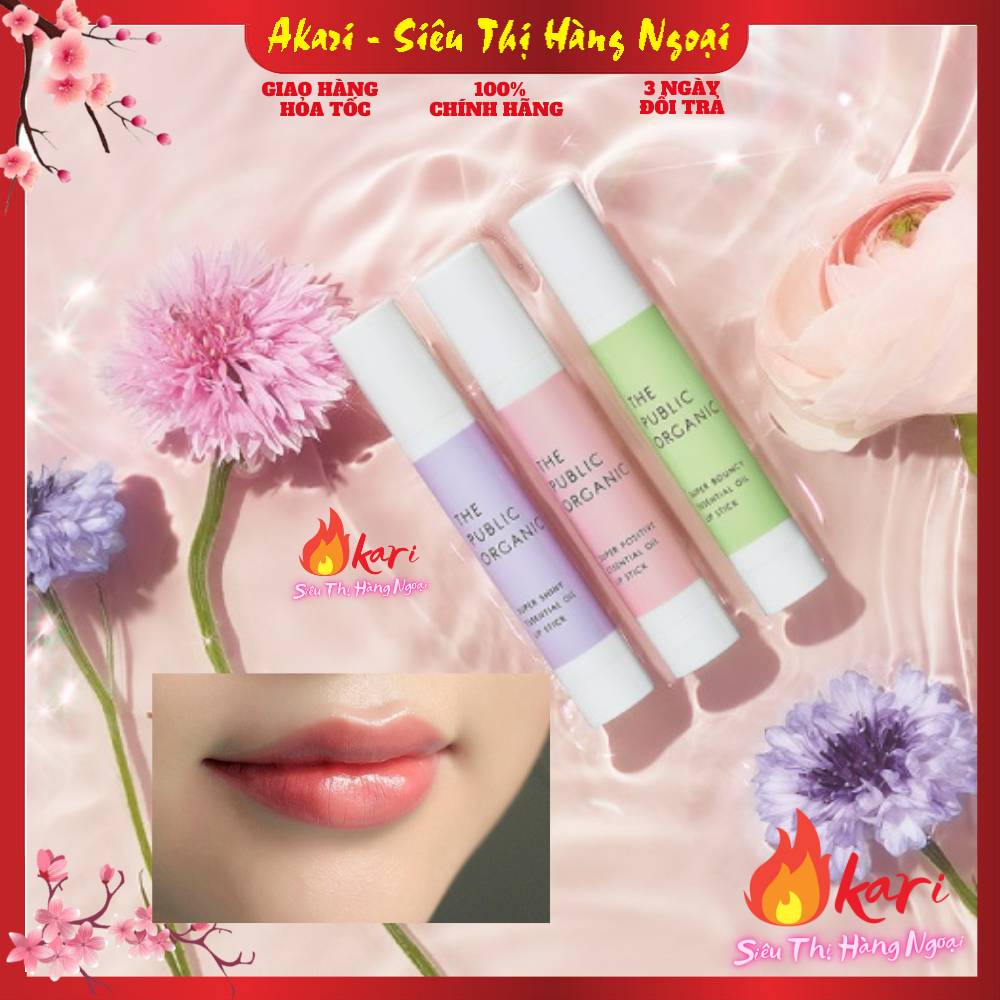 Son dưỡng hữu cơ Nhật Bản The Public Organic Super Shiny Lip 3.3g 100% thiên nhiên, danh được cho bà bầu, trẻ nhỏ